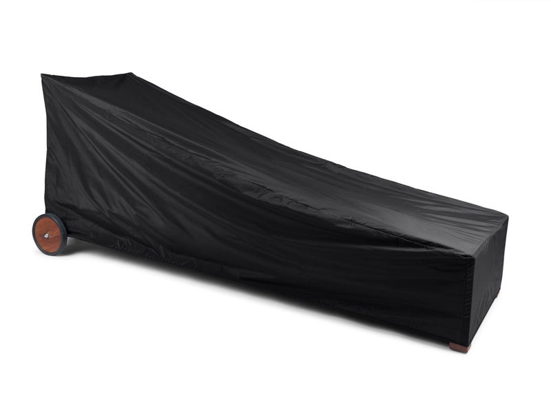 Covermates Classic Chaise Lounge Cover â€“ Weather-Resistant Vinyl Outdoor Furniture Cover with Mesh Vent, Elastic Hem, UV Protection, Lightweight Patio Chair Cover, 30W x 82D x 38H, Black - Image 1