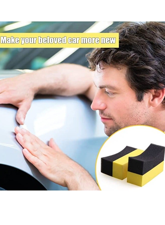 Generic Tire Dressing Applicator Double Wide Curved Foam Sponge - Image 3