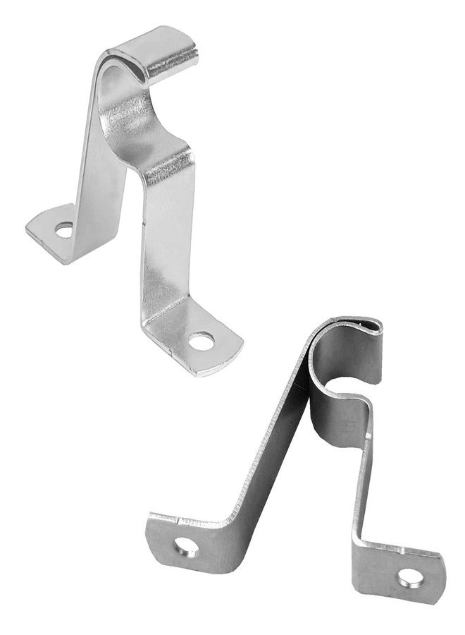 Kowibcl 7/16” Cafe Rod Brackets,Curtain Rod Brackets for mounting a Curtain Rod to The Wall (6-Nickel(4pcs)) - Image 3