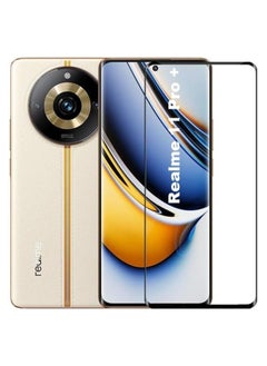 ماركة غير محددة واقي شاشة لـ Realme 11 Pro Plus واقي زجاجي مقسى غراء كامل من الحافة إلى الحافة صلابة 9H مضاد لبصمات الأصابع زجاج منحني ثلاثي الأبعاد مقاوم للخدش  - Image 1