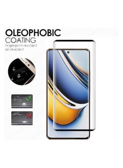 ماركة غير محددة واقي شاشة لـ Realme 11 Pro Plus واقي زجاجي مقسى غراء كامل من الحافة إلى الحافة صلابة 9H مضاد لبصمات الأصابع زجاج منحني ثلاثي الأبعاد مقاوم للخدش  - Image 5