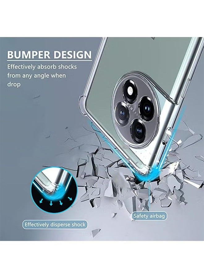 أوشن oneplus 11 5G الهاتف المحمول حالة [ أربعة زاوية سميكة وسادة هوائية ] [ تبو المطاط لينة سيليكون الهاتف المحمول حالة ] مناسبة لأنّ oneplus 11 5G السقوط واقية من الصدمات الهاتف المحمول حالة شفافة - Image 3