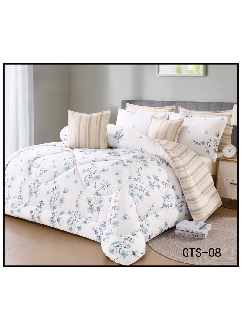 A summer double bedsheet set with a distinctive and modern design.