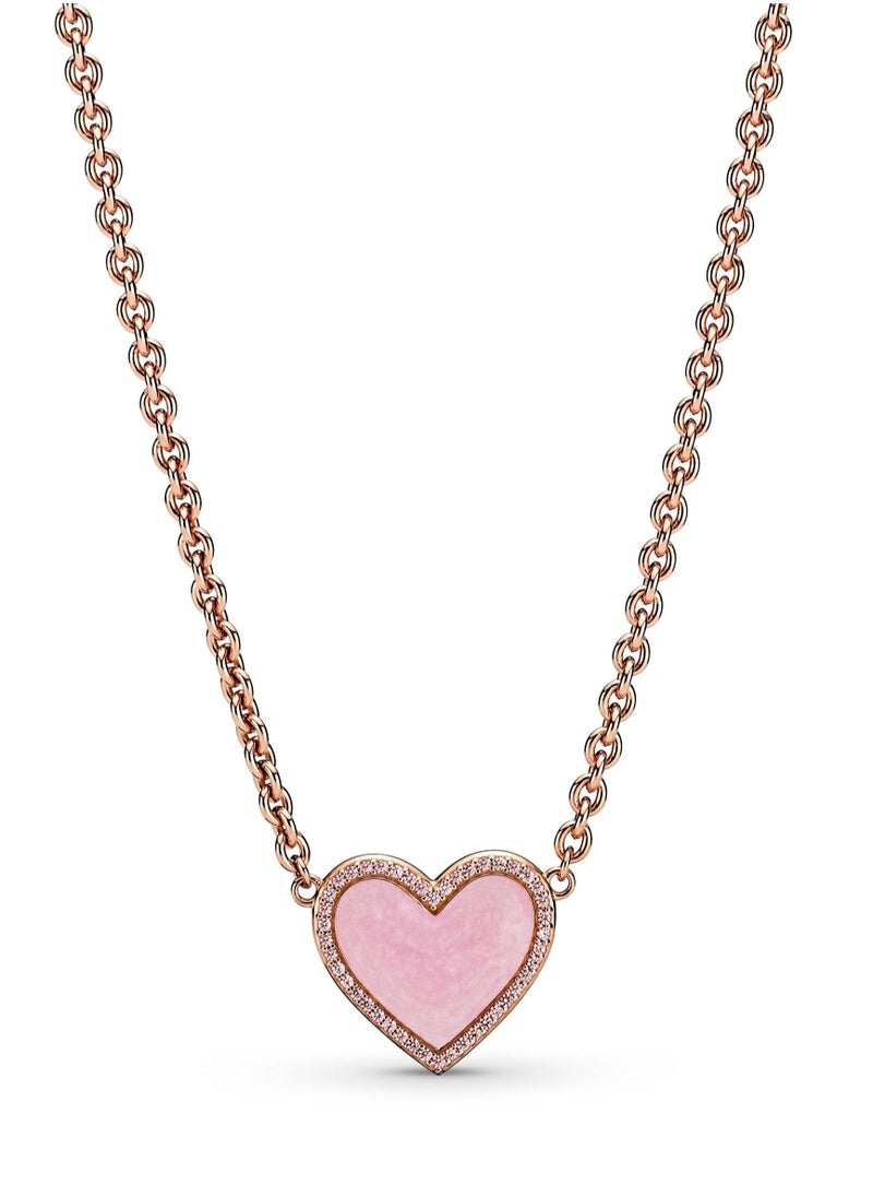 EVEREEN Pink Swirl Heart Collier Necklace  - Image 1