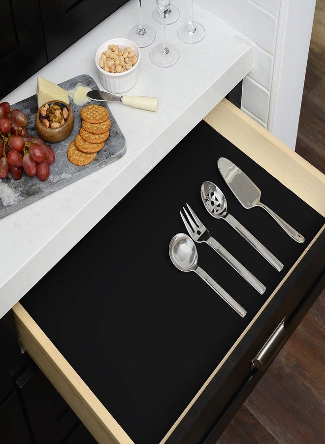 ماجيك كفر ورق فينيل لاصق ماجيك كوفر، بطانة أرفف متعددة الوظائف لتبطين الأدراج والرفوف، مقاوم للماء ومتين، 18 بوصة × 50 بوصة، أسود - Image 3