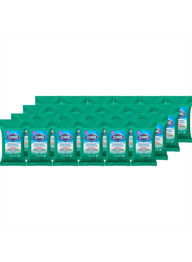 Clorox مناديل تعقيم للسفر، أساسيات المنزل، رائحة منعشة، 9 قطعة، عبوة من 1 (قد تختلف العبوة) - Image 1