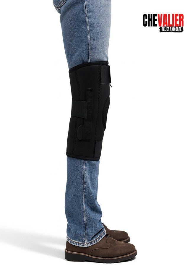 CHEVALIER Open Patella Hinged Knee Immobilizer/Brace/Knee Cap Knee Belt Support for Joint Pain Relief Men and Women, Fits 11 to 18 inches - Measure 4" Above your Knee - Image 5