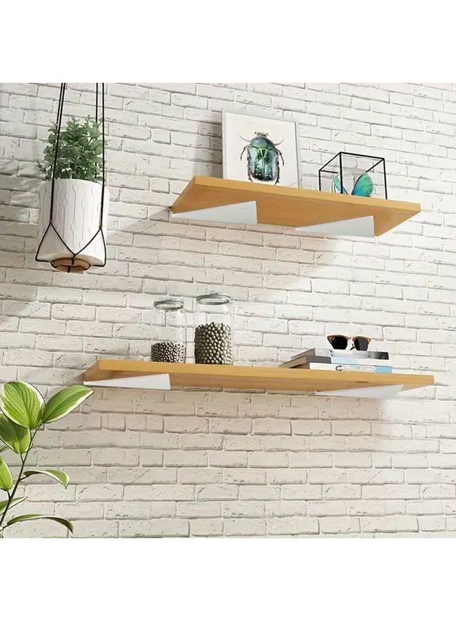 White Heavy Duty Shelf Bracket 2 Pack Wall Mounted 140x130mm Triangle - Image 5