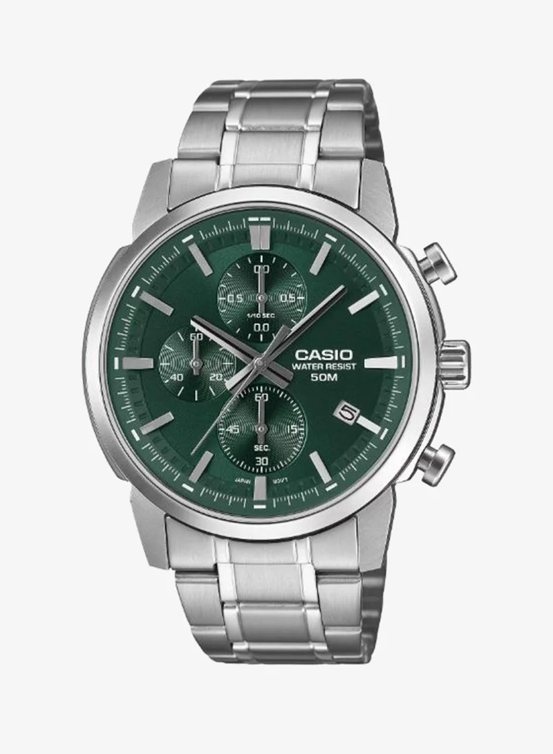 Casio Men's Stainless Steel Chronograph  Watch MTP-E510D-3AVDF - 42 mm