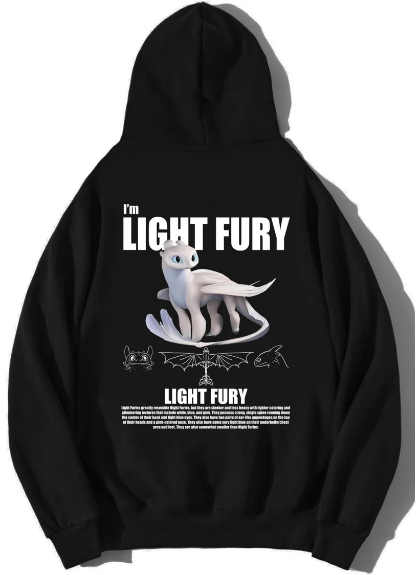 بي ار زد كولكشن Unisex Oversize Light Fury How to Train Your Dragon Hoodie