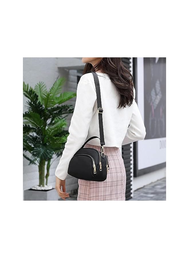 Goodern Small Crossbody Bags for Women Cell Phone Purses,Seashell Clutch Handbags Wallet Purse Shoulder Bag Waterproof Card Holder Coin Purse Mini Wallet Over Shoulder Strap for Travel Workout-Black - Image 3