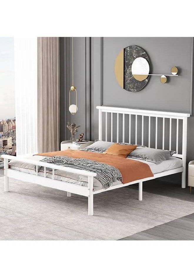 Queen Size Bed Frame With Sturdy Metal Frame with Modern Design, Easy Assembly