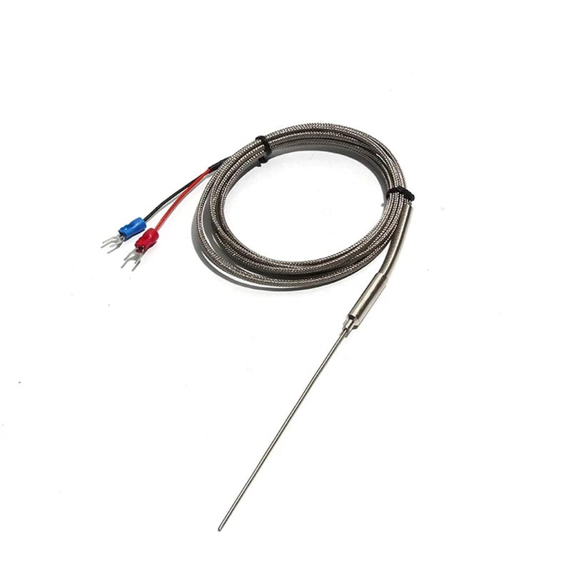 WRNK-191 Flexible K-Type Armored Thermocouple, Wire Diameter 1-2mm, Length 50-500mm, Measures 0-1100°C 1pcs(Dia. 1mm-Cable 3M,Probe L 150mm) - Image 1