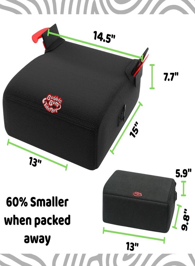 BubbleBum Teleport Backless Booster Car Seat, Kids Booster Seat for Car 40-100 lbs, Telescopic Portable Carseat, Ideal for Everyday Use and Foldable for Travel, 4 Year Old + Child/Toddler - Black - Image 4