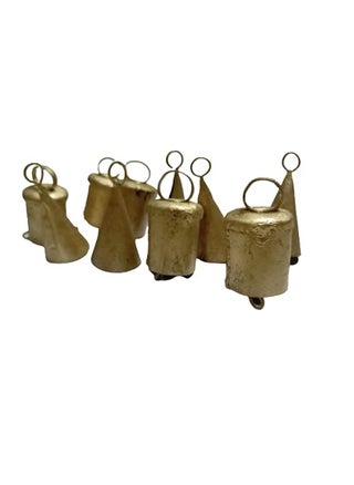 KishWorld Vintage Indian Golden Tin Bells Rustic Iron Metal Chime Vintage Cow Bells Jingle Bells Christmas Tree for Crafts Decoration Round 5 Cone 5 - pzsku/Z7E3B21A0DADD4AE344E8Z/45/1746562747/454b313b-ff28-4494-985d-9b2a4587f404