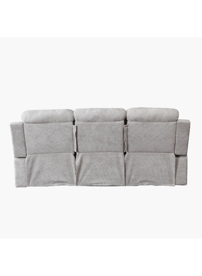Dallas Power 3-Seater Fabric Recliner Sofa With Usb 100 X 212 X 96 X Cm