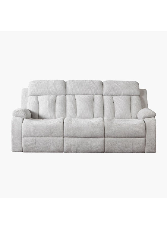 Dallas Power 3-Seater Fabric Recliner Sofa With Usb 100 X 212 X 96 X Cm