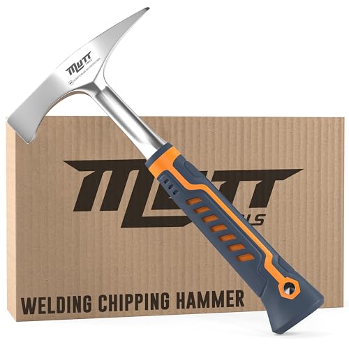 AMERICAN MUTT TOOLS Mutt Tools 14oz Head Weight Welding Chipping Hammer - Professional Slag Hammer for Welders - Forged Steel Impact Tool for Metal Work - Welding Hammer - Image 1