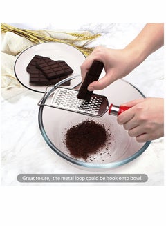 KASTWAVE Food Grater Cheese Grater Stainless Steel Grater for Ginger Garlic Nutmeg Chocolate Vegetables Lemon Dishwasher Safe Set of 5(Red)  - Image 4