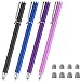 METRO Universal Stylus Pens for Touch Screens High Sensitivity Capacitive Stylus Fiber Tips 2 in 1 Touch Screen Pen for iPad iPhone and All Other Tablets Cell Phones BlackBluePurplePink - Image 2