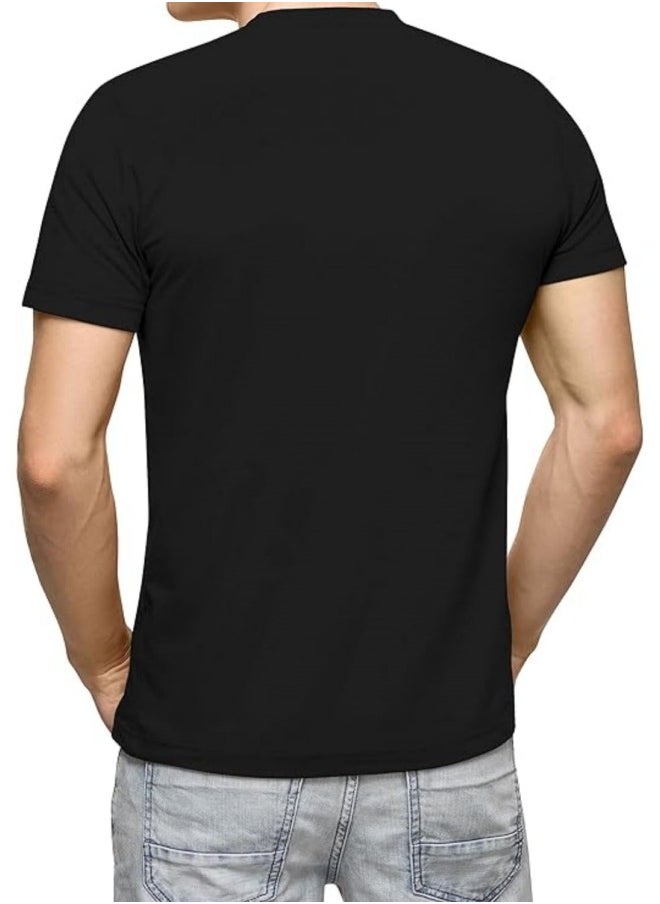 GGEROU Mens T-Shirts,Mens Crew Neck Short Sleeve,Neck Soft Fitted T Shirt,UPF 50+ Quick Dry Rashguard,Lightweight Everyday Tee Black  - Image 2