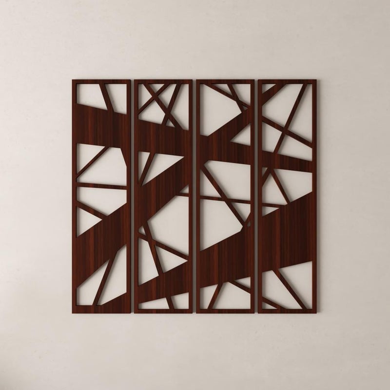 ماركتنا لوحة ديكور خشبية بتصميم فن هندسي بمقاس 60×60 سم - Image 2