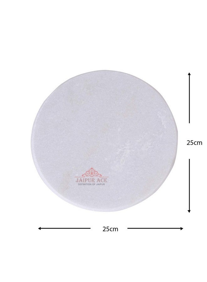 Jaipur Ace Indian White Marble Roti Maker with Wooden Belan/White Marble Chakla 10 Inch Diameter (White Marble Chakla) - Image 4