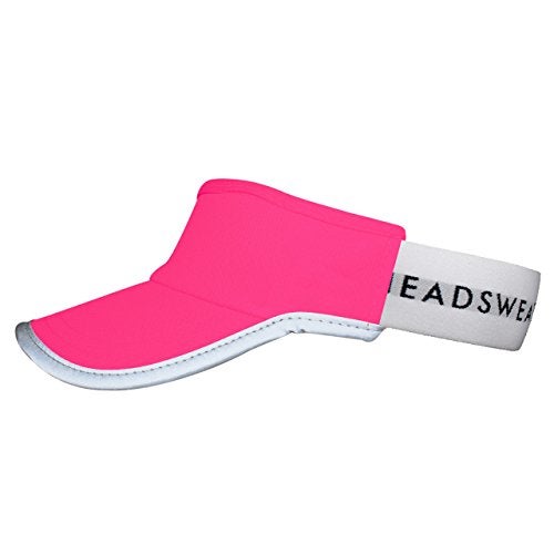 Headsweats Womens Lightweight Performance Running Reflective Visor, Neon Orange - Image 3