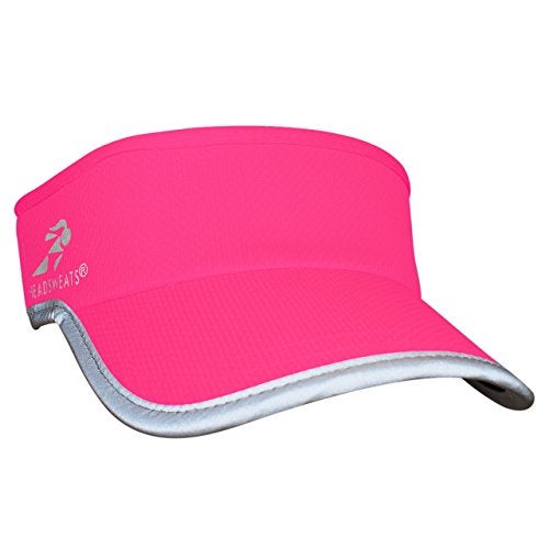 Headsweats Womens Lightweight Performance Running Reflective Visor, Neon Orange - Image 4