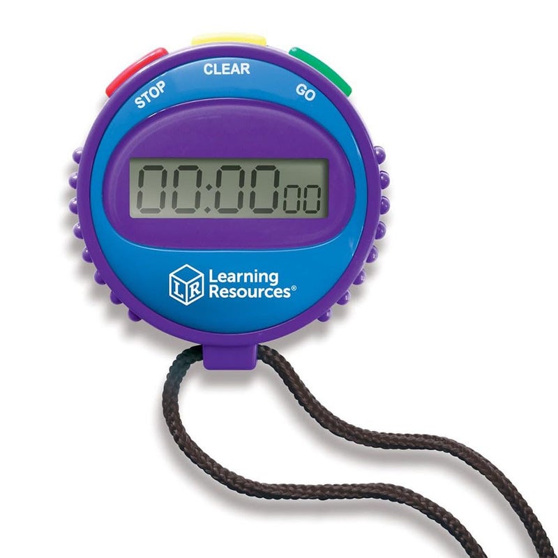 Learning Resources Learning Resources Simple 3 Button Stopwatch, Supports Science Investigations, Timed Math Exercises, Elapsed Time Tracking, Ages 5+  - Image 2