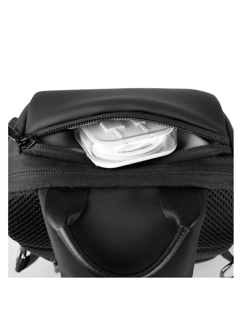 MARK RYDEN MARK RYDEN Anti-theft Shoulder Bag for Men, Crossbody Bags with USB Charging Port, Waterproof Chest Bag for Travel, Work, School, Business-Black, Black