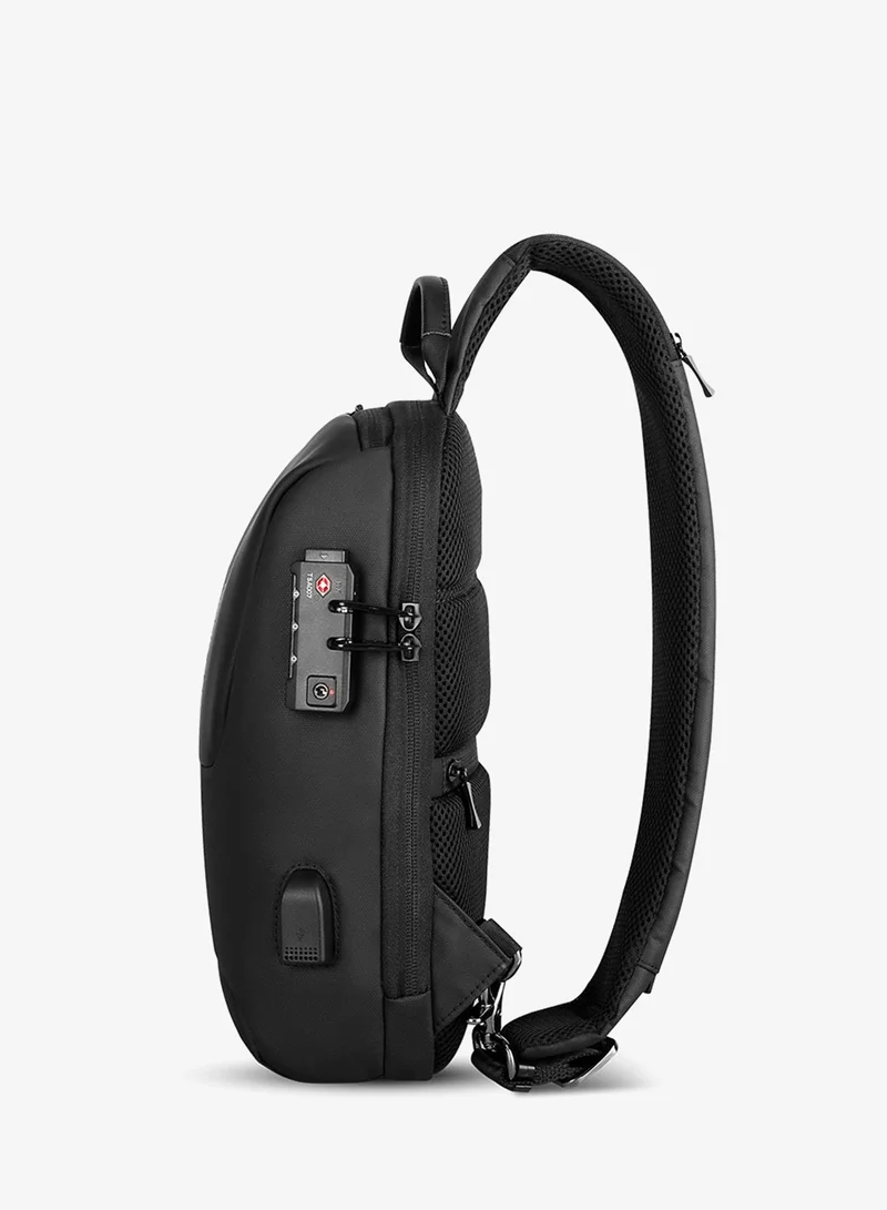 MARK RYDEN MARK RYDEN Anti-theft Shoulder Bag for Men, Crossbody Bags with USB Charging Port, Waterproof Chest Bag for Travel, Work, School, Business-Black, Black