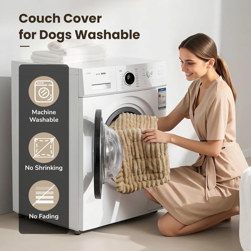 PIGLOG Pet Couch Cover Dogs Washable Couch Protector Non-Slip Dog Mat for Couches and Sofas Pet Friendly - Image 4
