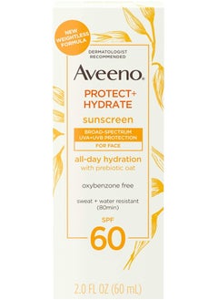 Aveeno Aveeno Protect & Hydrate Moisturizing Face Sunscreen Lotion SPF 60, 2.0 FL OZ (60 mL)  - Image 2