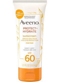 Aveeno Aveeno Protect & Hydrate Moisturizing Face Sunscreen Lotion SPF 60, 2.0 FL OZ (60 mL)  - Image 1