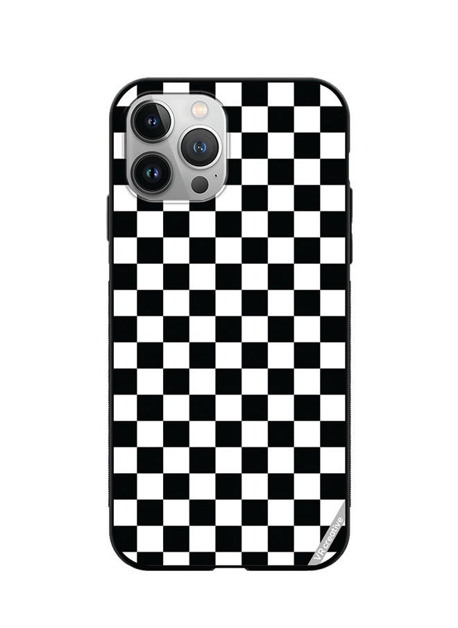 VR CREATIVE Protective Case Cover For Apple iPhone 12 Pro Black And White Box Design Multicolour  - Image 1