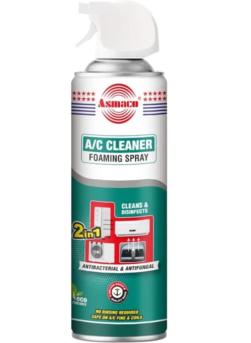 Asmaco Asmaco Air Conditioner Cleaner, Foaming Spray, Interior, Anti Bacterial, Anti Fungul 400ml  - Image 1