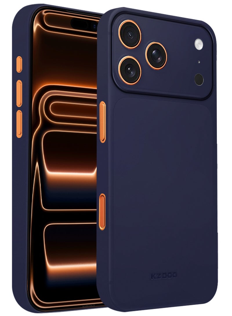 KZDOO 2 Packs Air Skin  Case Cover for Apple iPhone 17 Pro Max - Sturdy Back Cover - Durable Thin Case - Drop Protection Cover with 3D Screen Protector - Blue - Image 3