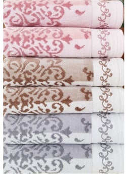 özdilek 6 pcs Emily Hand Face Towel 50 x 90 cm Velvet Towel 
