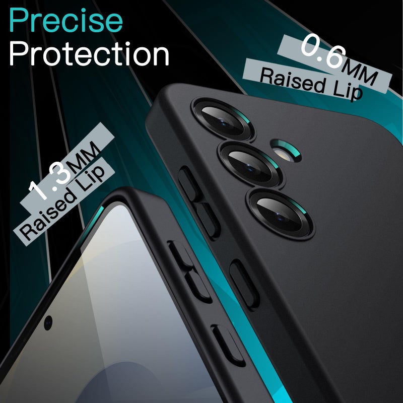 JETech Slim Fit Case for Samsung Galaxy S25 5G, Camera Lens Full Protection, Soft TPU Thin Protective Phone Cover with Matte Finish, Shockproof (Black) - Image 5