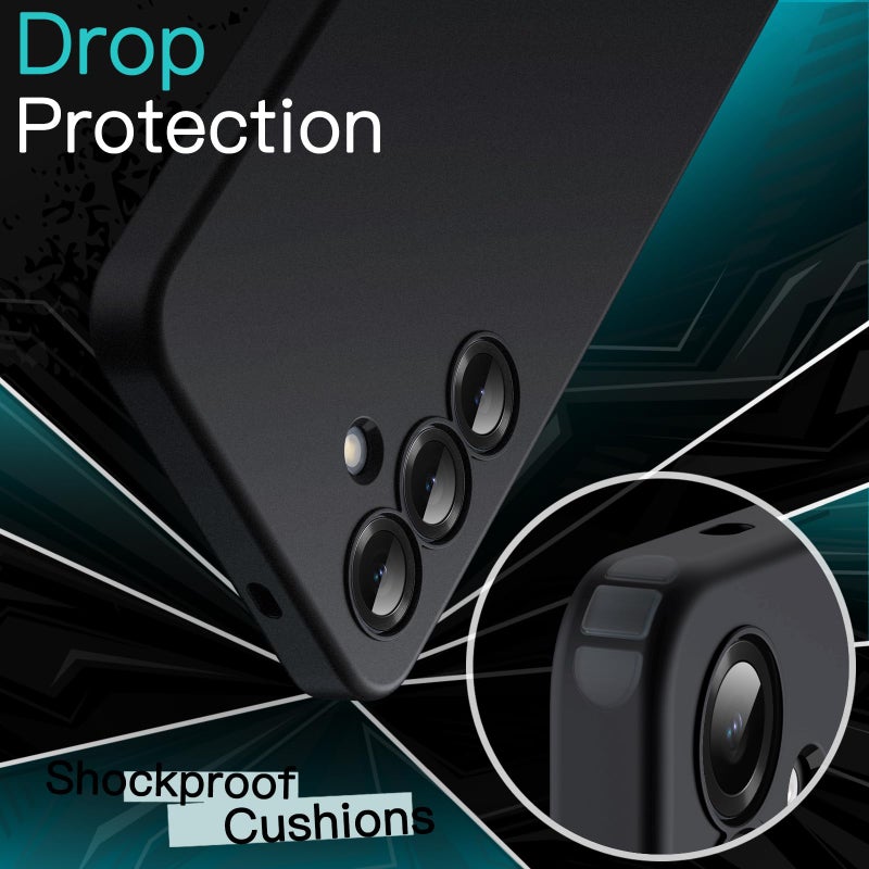 JETech Slim Fit Case for Samsung Galaxy S25 5G, Camera Lens Full Protection, Soft TPU Thin Protective Phone Cover with Matte Finish, Shockproof (Black) - Image 4