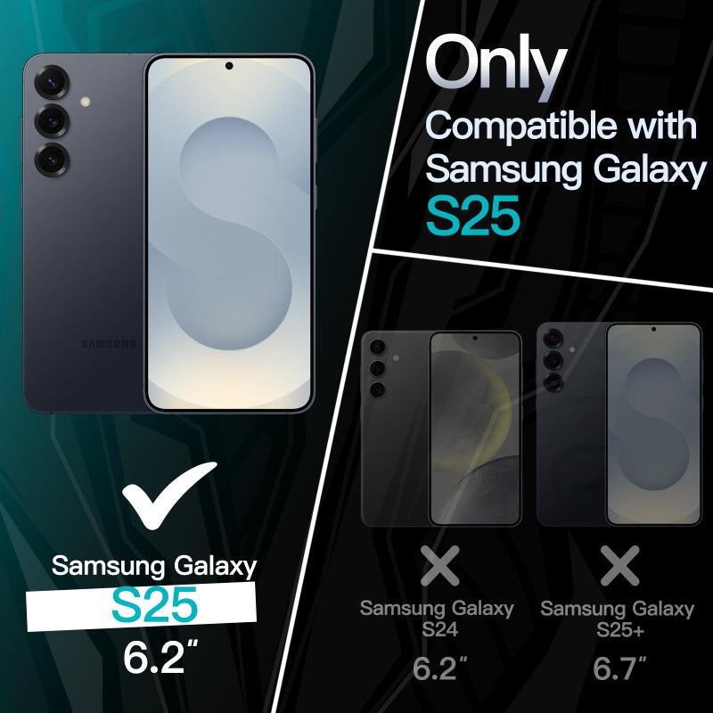 JETech Slim Fit Case for Samsung Galaxy S25 5G, Camera Lens Full Protection, Soft TPU Thin Protective Phone Cover with Matte Finish, Shockproof (Black) - Image 2