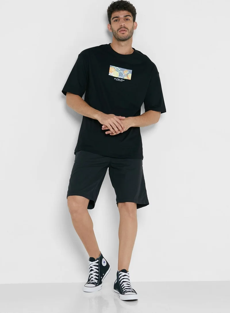JACK & JONES Fruit Print Crew Neck T-Shirt