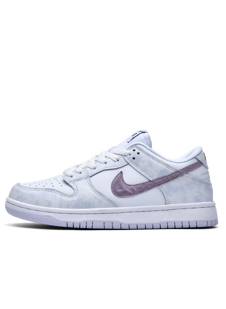 Generic - AJ1 Juniors Universal Dunk Low Sneakers - White/Purple - Image 1