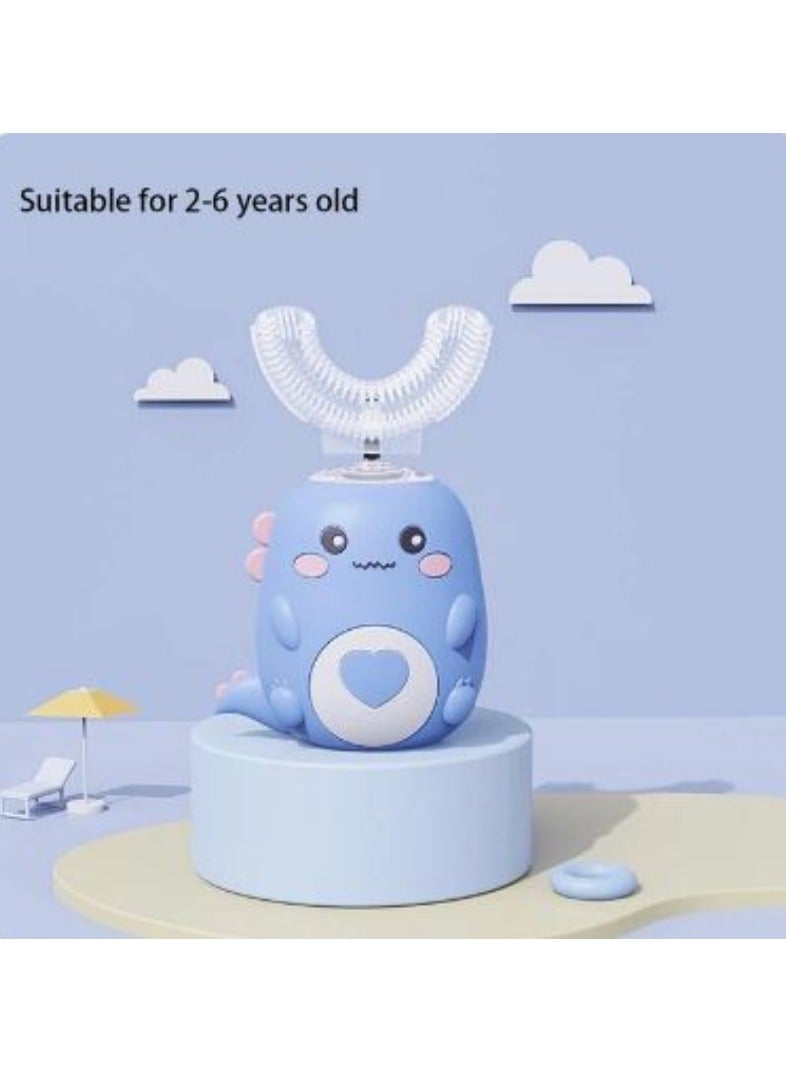 AROAQ U Shape Children's Electric Toothbrush 360 Degree Automatic Rechargeable Sonic Toothbrush Silicone Smart Cartoon Toothbrush - Image 1