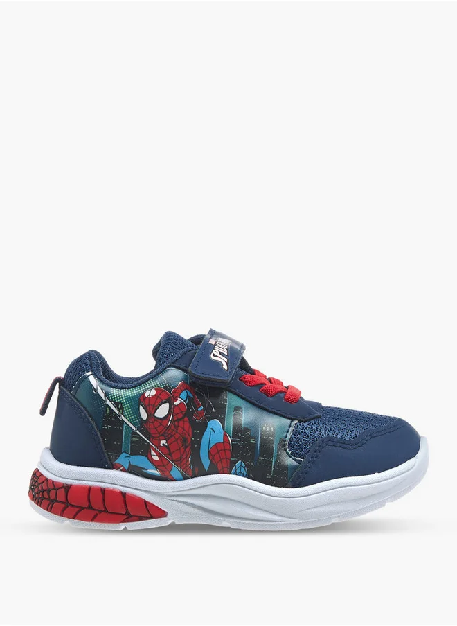 مارفل Spider-Man Graphic Detail Light-Up Sneakers with Hook and Loop Closure