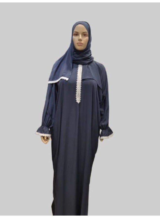 ثوب صلاة بدون قطن مع غطاء للرأس  - Image 1