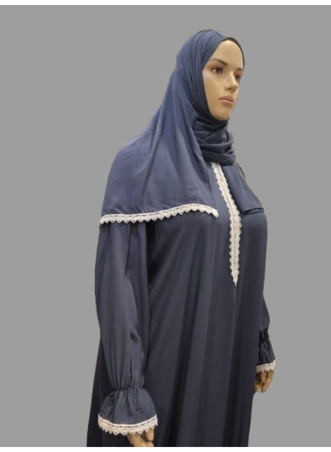ثوب صلاة بدون قطن مع غطاء للرأس  - Image 3
