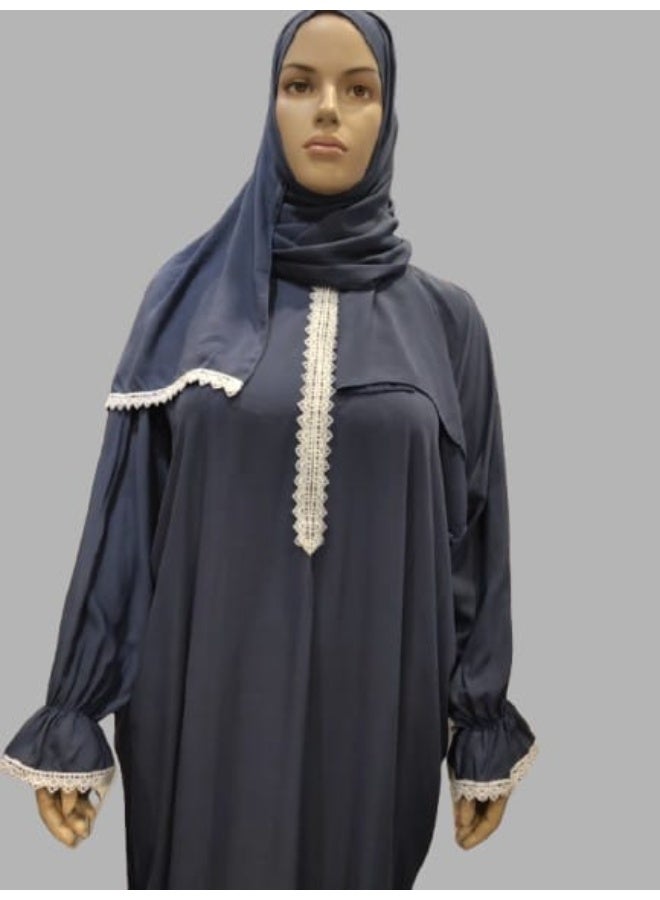 ثوب صلاة بدون قطن مع غطاء للرأس  - Image 2