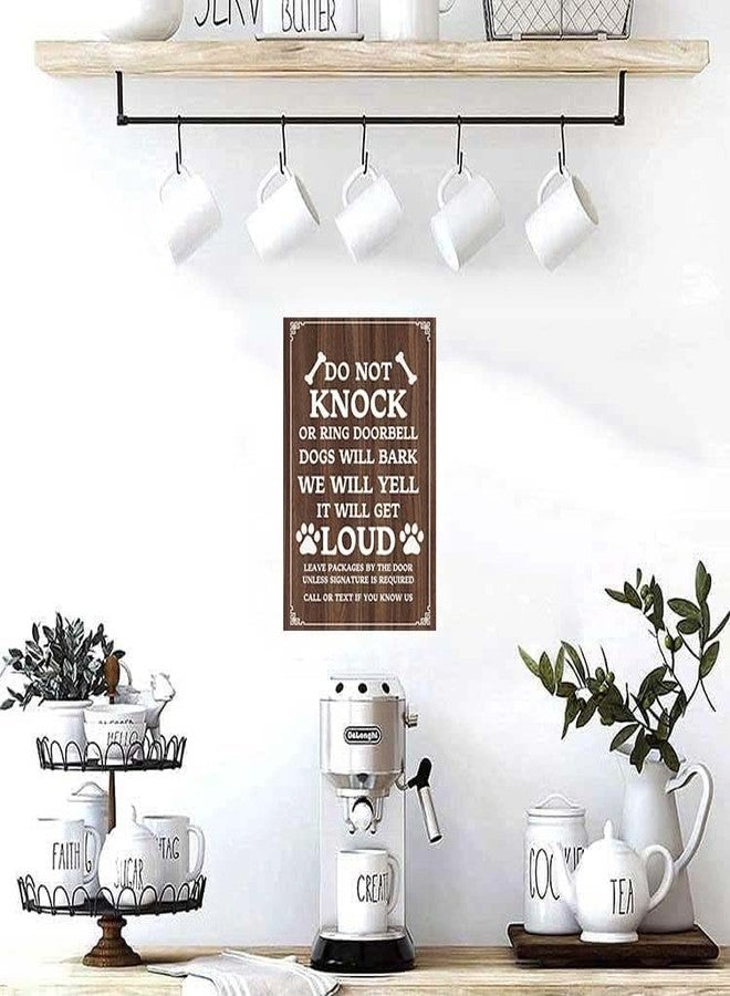 Flyhaw Do Not Ring Doorbell Sign Retro Do Not Knock Or Ring Doorbell Metal Tin Sign Gifts For Dog Lovers Front Door Fence Yard Bar Decor 8x12 Inch - Image 4